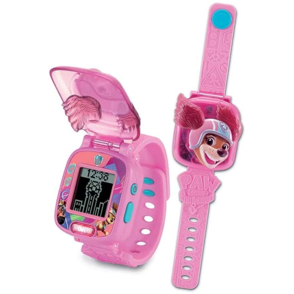 VTech - Pat' Patrouille Le Film, La Montre-Jeu Interactive de Liberty, Montre Enfant à Clapet, Écran Animé, Bracelet Souple, 10 Cadrans, 4 Jeux, Cadeau Enfant de 3 Ans à 7 Ans - Contenu en Français