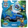 Coffret pour Pat Patrouille Jungle Pups Chase + véhicule Camion de Police de Luxe Transformable - Set Figurine et Voiture et 1 Carte Tigre