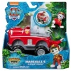 Coffret pour Pat Patrouille Jungle Pups Marcus + véhicule Camion de Pompier de Luxe Transformable - Set Figurine et Voiture et 1 Carte Tigre