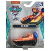 Set pour Pat Patrouille Aqua Pups en métal : Zuma et Son sous-Marin sous-Marin Homard 8 cm - Set véhicule Miniature Orange + 1 Carte Offerte