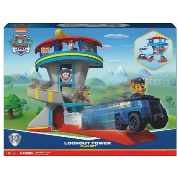 cavernedesjouets Coffret pour Pat Patrouille - Quartier général 50.8 cm de Haut + 1 véhicule + Chien Chase - Voiture - Set qj et Figurine + 1 Carte Tigre